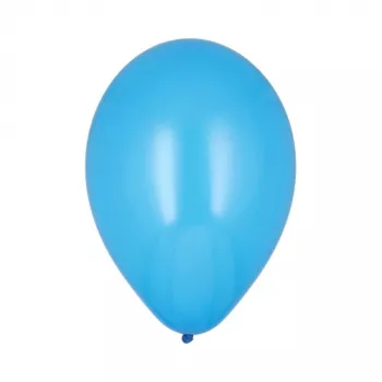 PAPSTAR Blue Party Balloons, 250 mm Diameter, 100 Pack, Helium-Compatible 18953