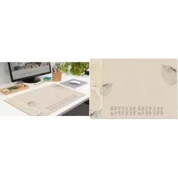 SIGEL Paper Desk Pad Natural Leaves, DIN A2, 30 Sheets, 80 g/m², Glued, with 2-Year Planner H6315