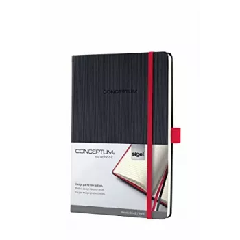 SIGEL Conceptum Notebook A5 Lined Black/Red Hardcover CO663
