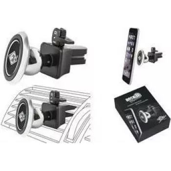 WEDO Dock-it Premium Mini Magnetic Car Vent Mount for Smartphones, Black/Silver 60 15054