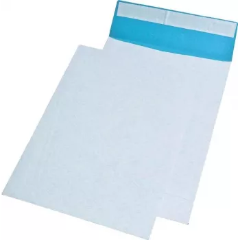 MAILmedia B4 Thread-Reinforced Self-Adhesive Shipping Envelope, White-Blue, 250 x 353 mm 391080