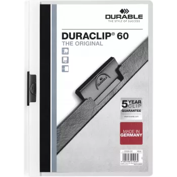 DURABLE DURACLIP 60 A4 Clip Folder Black (Pack of 25) 220902