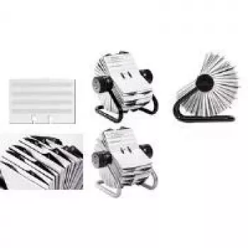 DURABLE TELINDEX Rotary Card File, 500 Cards, A-Z Index, Grey 248223
