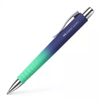 Faber-Castell Poly Ball Urban Retractable Ballpoint Pen, Buzzing Blue, Blue Ink, 0.6 mm Line Width (XB), 1 pc 241132