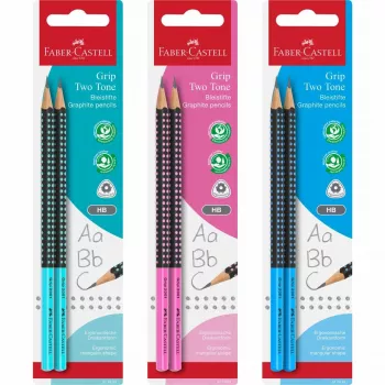 Faber-Castell GRIP 2001 TWO TONE Mechanical Pencil, 2.0 mm, Soft-Grip Zone, Blister Card 517093