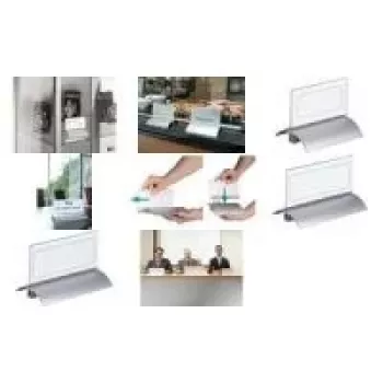 DURABLE PRESENTER DE LUXE Desk Name Plate A4 Landscape 105x297 mm Transparent 820319