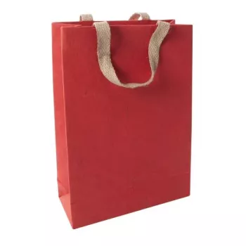 SIGEL Red Coco Large Gift Bag, Jute Fiber Paper, Red, 1 Piece (ET010)