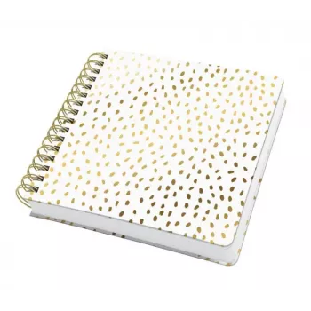 SIGEL Jolie Inspire Square Golden Rain Spiral Notebook A5 Square Blank 120gsm JQ100