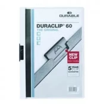 DURABLE DURACLIP 60 A4 Clip Folder Transparent (25 Pack) 223802