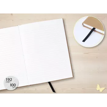 SIGEL Jolie Pure Cottonflowers Notebook A5 Lined Hardcover 176 Pages White 100gsm JN855