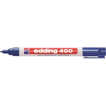 Edding 400 Permanent Marker Set 4-400-4-1999, Black/Red/Blue/Green, Waterproof