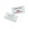 DURABLE Name Badge 30x60mm with Wave Pin, Transparent, 10 Pieces 860619