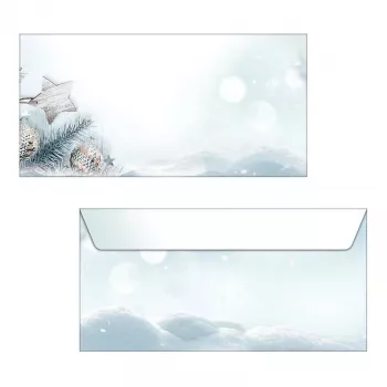 SIGEL Snow Star DL Design Paper 110 x 220 mm 80 g/m² Blue/White DU312