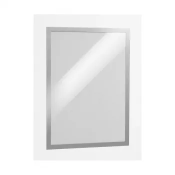 DURABLE DURAFRAME A3 Self-Adhesive Information Frame, Silver, 2 Pack 487323