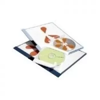 Durable CD/DVD FIX Self-Adhesive CD Pocket, Transparent, 10 Pack