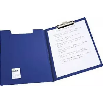 DURABLE Clipboard Folder STANDARD, DIN A4, Dark Blue, Soft Film with Cardboard Reinforcement 2357-07