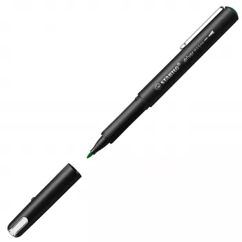 STABILO Fineliner dr!ver, medium, green, smudge-proof and odorless water-based ink, 1 piece (1089/36)