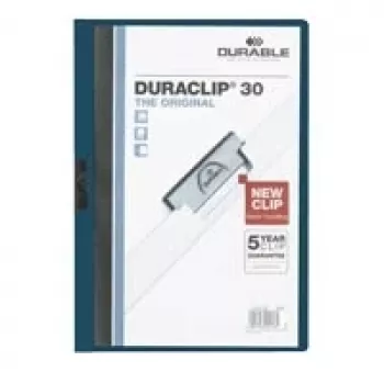 DURABLE DURACLIP 30 A4 Clip Folder Black (Pack of 25) 220028