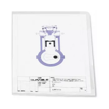 DURABLE BUSINESS A4 Sheet Protectors, Hard Film, 0.15 mm, Transparent, Pack of 50 233919