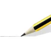 Staedtler Noris HB Graphite Pencil Set, 10 Pieces, Yellow/Black Striped, Hexagonal, FSC Wood, Super-Bonded Lead, EN 71 120-2BK10D