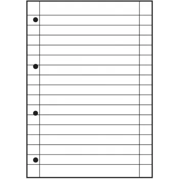 Oxford A4 Lined Refill Paper, Lineatur 27, 50 Sheets, 4-Hole Punch, 80 gsm 400131582