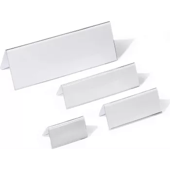 DURABLE Table Name Plate Holder Tent Card 61/122x210 mm Acrylic 10 Pieces 803419