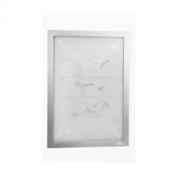 DURABLE DURAFRAME WALLPAPER A4 Self-Adhesive Info Frame, Silver, 484323