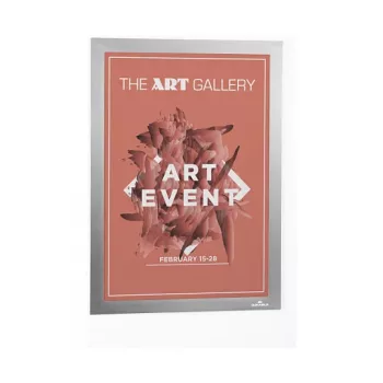 DURABLE DURAFRAME WALLPAPER A4 Self-Adhesive Info Frame, Silver, 484323