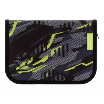 Herlitz Wild Panther Filled Pencil Case, 31 Pieces, Polyester, 205 x 140 x 38 mm, 2 Flaps 400205912