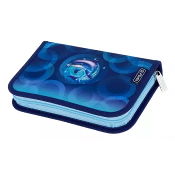 Herlitz Dolphin Ride School Pencil Case, 31-Piece, Polyester, 205 x 140 x 38 mm 400205913