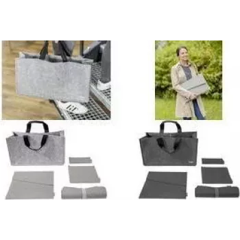 SIGEL BAB02 Desk Sharing Bag Basic L, Dark Grey, 5-Piece Set