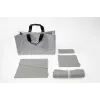 SIGEL BAB01 Desk Sharing Bag Basic L, Light Grey, 5-Piece Bundle