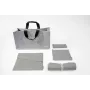 SIGEL BAB01 Desk Sharing Bag Basic L, Light Grey, 5-Piece Bundle