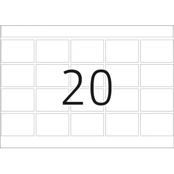 HERMA DP1 Adhesive Labels 22x32 mm White Matte Paper 5000 Labels (2920)