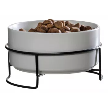 Ritzenhoff & Breker TARO Pet Bowl Set, 400 ml, Grey Stoneware Ceramic Bowl for Cats & Small Dogs, Water & Food, 1 Piece (450514)