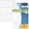 HERMA Movables 10606 Self-Adhesive Paper Labels, Matte White, 13 x 50 mm, 672 Labels (32 Sheets x 21), Removable