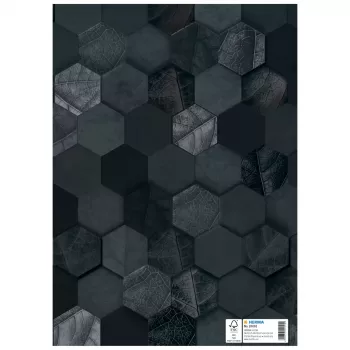 HERMA Exercise Book Cover X, Cardboard, DIN A4, Black, Refined Surface, Label Field, 10 Pieces (20091)