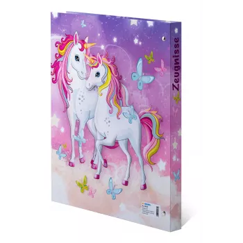 HERMA Unicorn Certificate Ring Binder A4, Sturdy Cardboard, 2 O-Rings, 25 mm, Fully Printed 20161