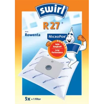 Melitta Swirl R 27 MicroPor Vacuum Cleaner Bags, 5 Pack 170654