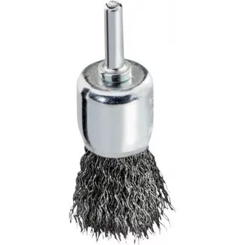 Metabo End Brush 25x0.3 mm / 6 mm Shank, Crimped Steel Wire, 20,000 RPM 630554000