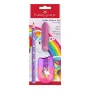 Faber-Castell Unicorn Jumbo Writing Set, Violet, 3 Pieces, 3 mm Lead, Ergonomic Triangular Grip 111528