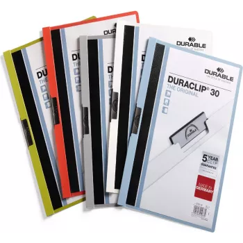 DURABLE DURACLIP 30 A4 Clip Folder Blue (Pack of 25) 220057
