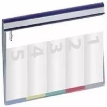 DURABLE DIVISOFLEX A4 Organiser File, 5 Compartments, Blue 255706