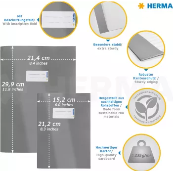 HERMA A4 Exercise Book Cover Cardboard Brown 19754