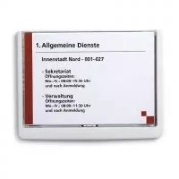 DURABLE CLICK SIGN A5 Landscape Door Sign, Silver Frame, Anti-Glare Cover, 1 Piece 486602