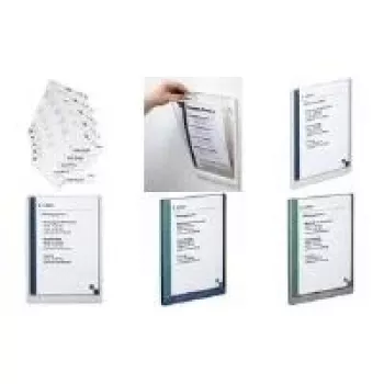 DURABLE CLICK SIGN A4 Portrait Door Sign, Dark Blue, 486707