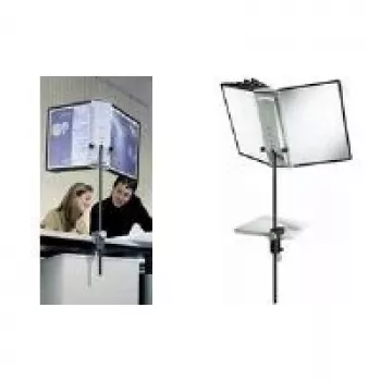 DURABLE SHERPA® Desk Clamp 10 - A4 Display Panel System, 10 Panels, 5 Colours, 360° Rotation 581800