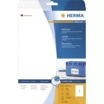 HERMA Special 4824 Permanent Self-Adhesive Matte Coated File Folder Spine Labels, White, A4, 25 Sheets, 100 Labels
