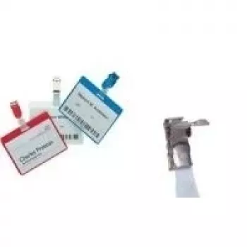 DURABLE Name Badge Holder with Clip, 60 x 90 mm, Transparent, Pack of 25 810619