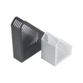 HELIT H6361082 Desk Tidy Grid Structure DIN A5 Polystyrene Light Grey